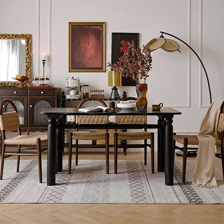 レッドオークの魅力を堪能!スタイリッシュなダイニングテーブルセット hggw-4191