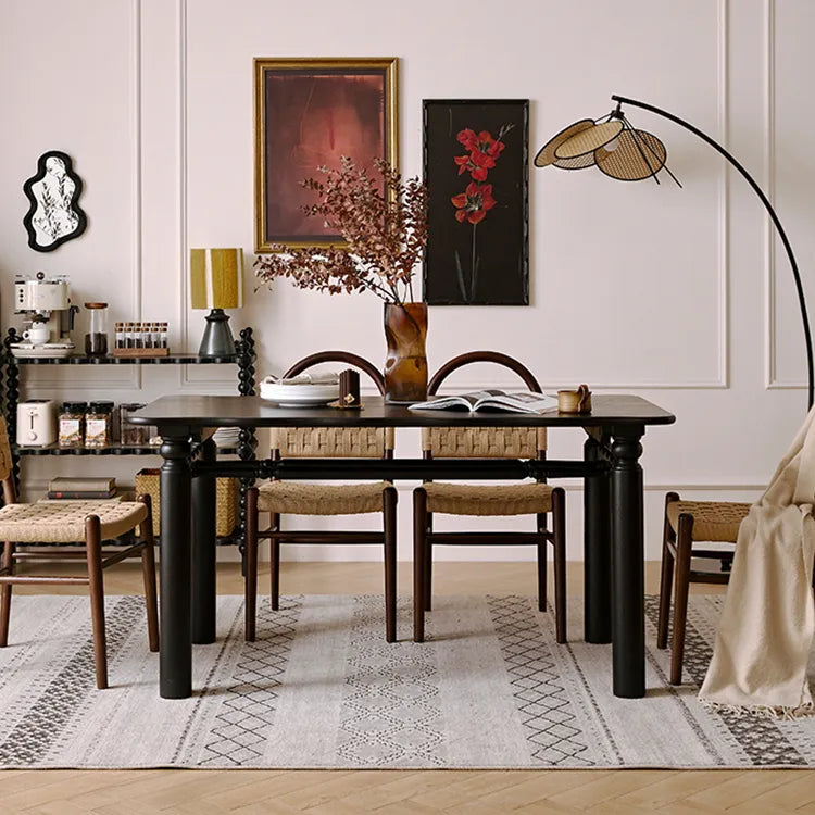 レッドオークの魅力を堪能!スタイリッシュなダイニングテーブルセット hggw-4191