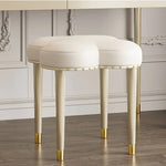 パインと銅の高級ガラス化粧台セット - 極上のエレガンスをあなたに hgl-4332