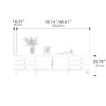 モダンなパイン材とガラスのティーテーブル - リビングルームにぴったりのスタイリッシュで機能的なセンターピース hgl-4334