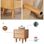 「パイン材使用の高品質ナイトテーブル - スタイリッシュで耐久性抜群!」 hglna-1456