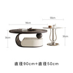 ミルキーフレンチアメリカンヴィンテージ ローテーブル&サイドテーブルモダンシンプル hj-4496