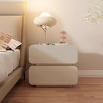 ナイトテーブル パイン材 & 合皮製 シンプルモダンデザイン おしゃれなベッドサイド収納家具 hjd-3143