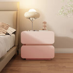 ナイトテーブル パイン材 & 合皮製 シンプルモダンデザイン おしゃれなベッドサイド収納家具 hjd-3143