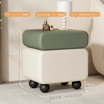 スタイリッシュなパイン材と合皮のナイトテーブル - モダンインテリアに最適な収納付き! hjd-3148