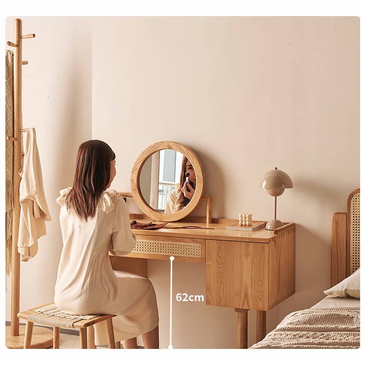 アッシュ材&牛腱ロープ使用の高級スツール - 美しさと耐久性を兼ね備えたデザイン家具 hjhms-1040