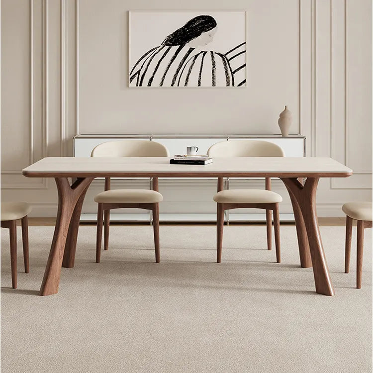 テーブル ベージュ セラミック アッシュ材 多層板 hjj-3641