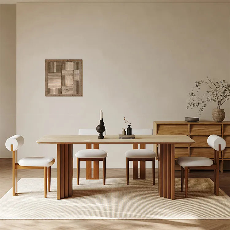 テーブル ベージュ セラミック オーク 多層板 hjj-3643