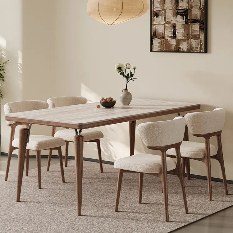 テーブル ベージュ セラミック アッシュ材 多層板 ステンレス hjj-3644