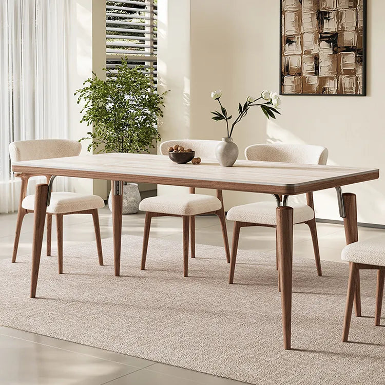 テーブル ベージュ セラミック アッシュ材 多層板 ステンレス hjj-3644