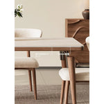 テーブル ベージュ セラミック アッシュ材 多層板 ステンレス hjj-3644