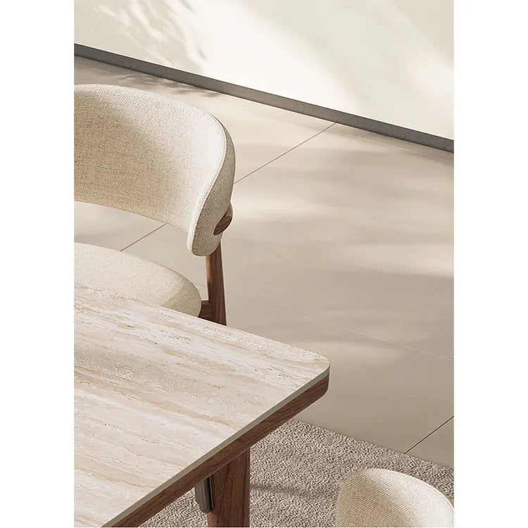 テーブル ベージュ セラミック アッシュ材 多層板 ステンレス hjj-3644