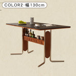 セラミック天板フレンチヴィンテージ長方形実木テーブルステンレス脚 hjj-3648