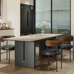 テーブル ベージュ オーク 多層板 セラミック ステンレス hjj-3650