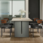 テーブル ベージュ オーク 多層板 セラミック ステンレス hjj-3650