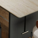 テーブル ベージュ オーク 多層板 セラミック ステンレス hjj-3650