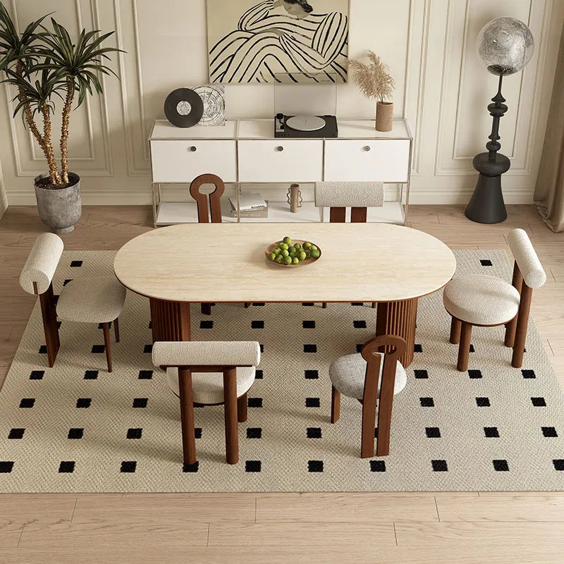 テーブル ベージュ セラミック 繊維板 hjj-3652