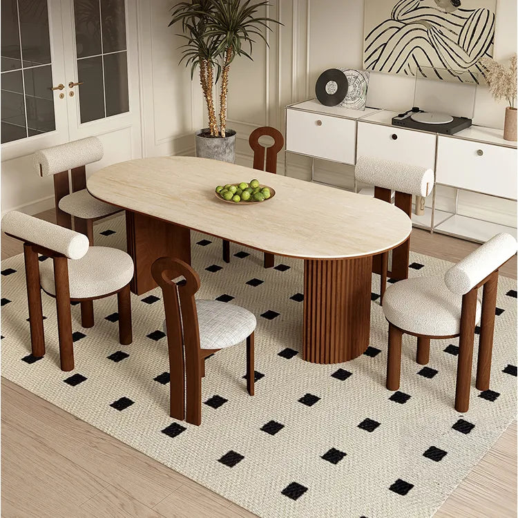 テーブル ベージュ セラミック 繊維板 hjj-3652