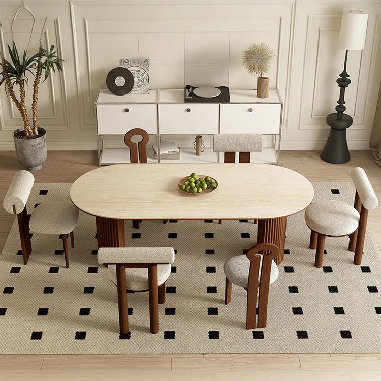 テーブル ベージュ セラミック 繊維板 hjj-3652