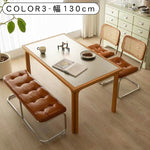 ヴィンテージ無垢材セラミック天板ダイニングテーブル 長方形 中古風セット hjj-3655