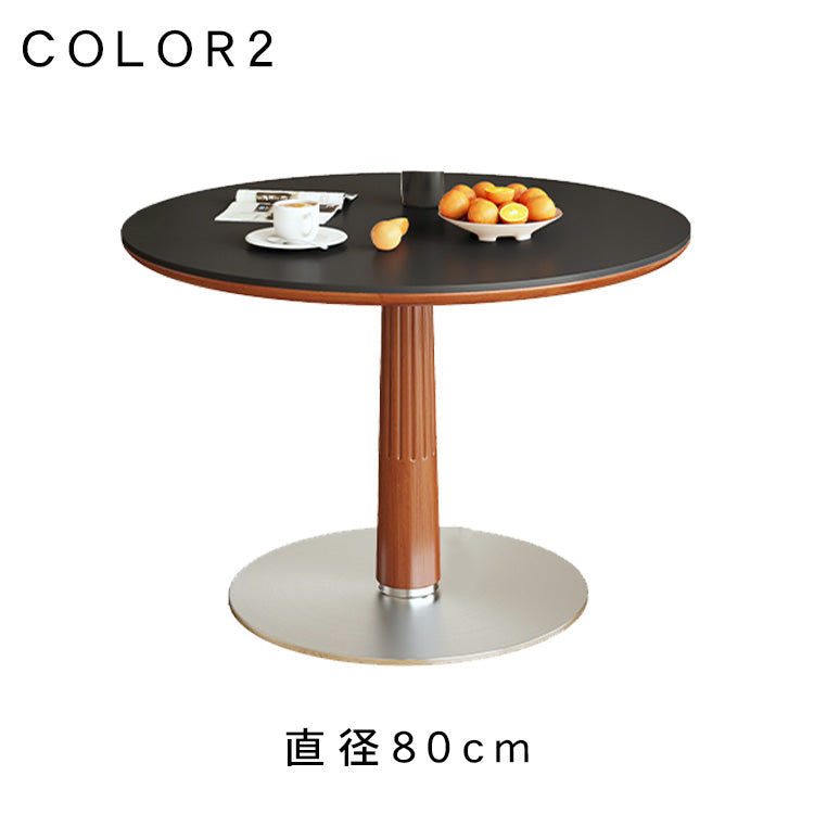 北欧風 無垢材 セラミック天板 ラウンドテーブル 中古調 小型 シンプル ダイニングテーブル hjj-3658