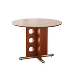 ラウンド セラミック天板 ダイニングテーブル 小型家庭用 ステンレス脚 北欧フレンチヴィンテージ風 無垢材 中古調 丸テーブル hjj-3659