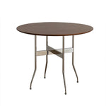 無垢材ラウンドダイニングテーブル ヴィンテージ 北欧風 ステンレス脚 hjj-3660