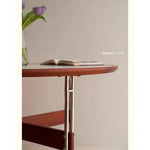 セラミック天板ラウンドテーブルヴィンテージ 無垢材 ステンレス脚 hjj-3662