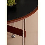 セラミック天板ラウンドテーブルヴィンテージ 無垢材 ステンレス脚 hjj-3662