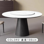無垢材ラウンドテーブル 回転式 モダンミニマル セラミック天板 マットホワイト イタリアンデザイン hjj-3664