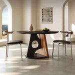 フレンチヴィンテージ風 円形ダイニングテーブル 天然木 中古風 小さめサイズ hjj-3669