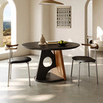 フレンチヴィンテージ風 円形ダイニングテーブル 天然木 中古風 小さめサイズ hjj-3669