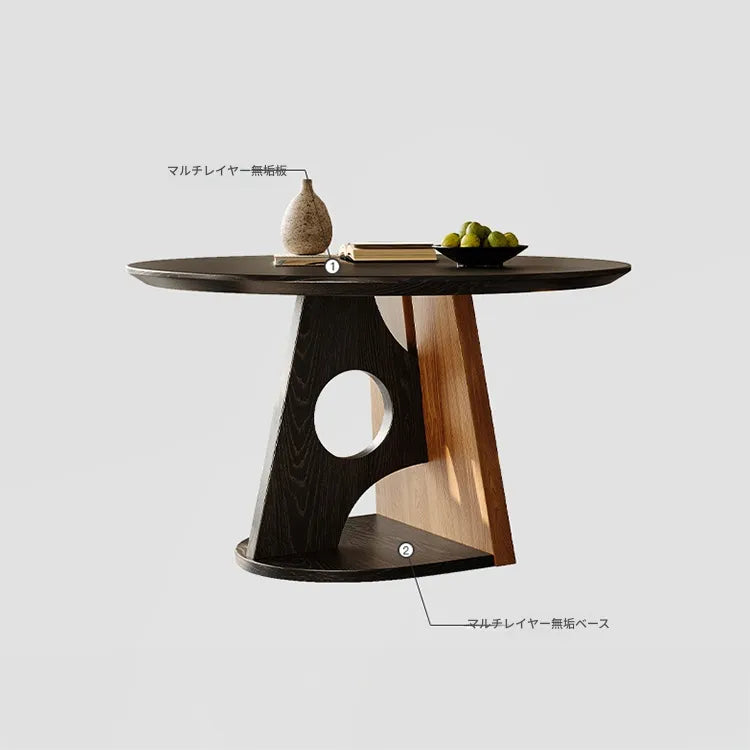 フレンチヴィンテージ風 円形ダイニングテーブル 天然木 中古風 小さめサイズ hjj-3669