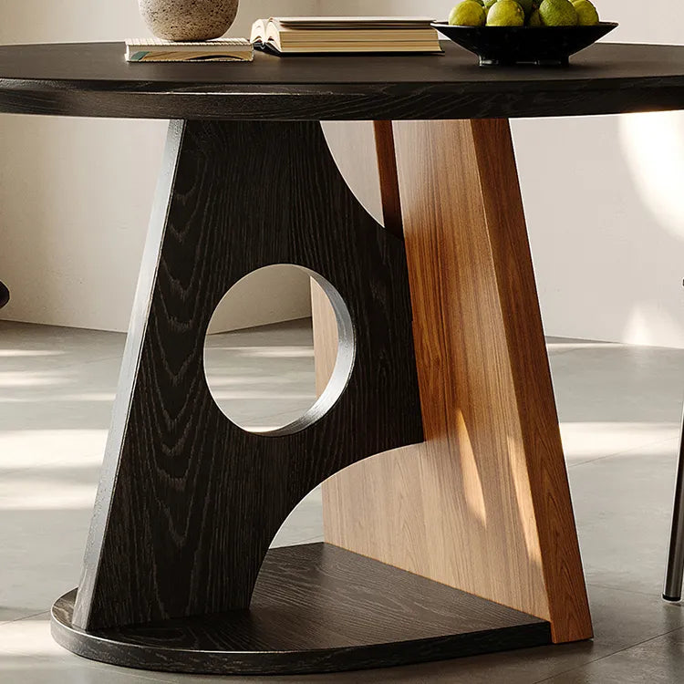 フレンチヴィンテージ風 円形ダイニングテーブル 天然木 中古風 小さめサイズ hjj-3669