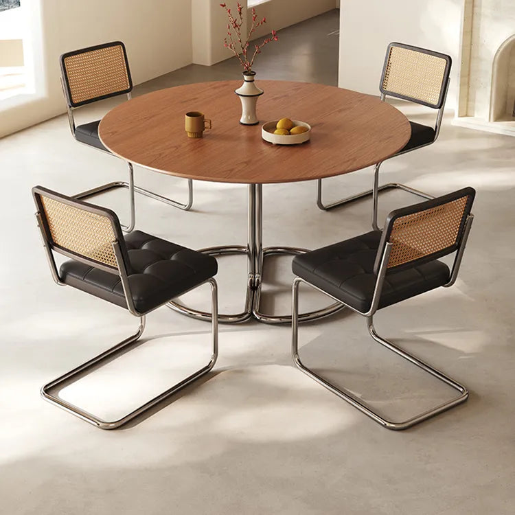 テーブル ライトブラウン 多層板 ステンレス hjj-3674