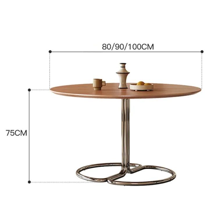 テーブル ライトブラウン 多層板 ステンレス hjj-3674