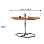 テーブル ライトブラウン 多層板 ステンレス hjj-3674