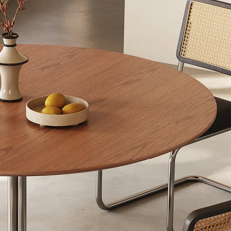 テーブル ライトブラウン 多層板 ステンレス hjj-3674