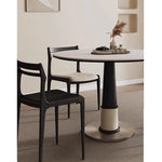 無垢材セラミック天板円形ダイニングテーブル フレンチヴィンテージ風 小さめサイズ リビングダイニング兼用 hjj-3676