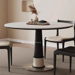 無垢材セラミック天板円形ダイニングテーブル フレンチヴィンテージ風 小さめサイズ リビングダイニング兼用 hjj-3676