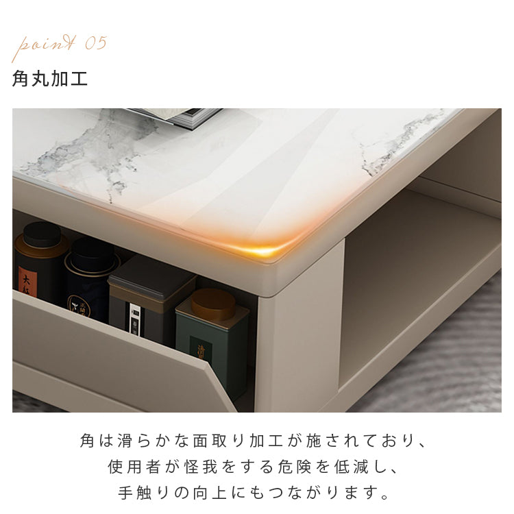 セラミック天板+パイン材 センターテーブル 北欧風モダンデザイン hjl-1179