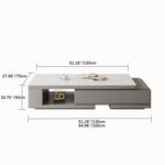 【高級感あふれる】セラミック × パイン センターテーブル | シンプル&スタイリッシュなデザイン hjl-1185