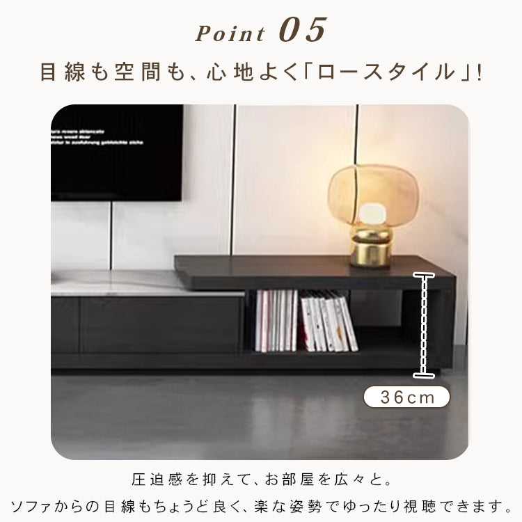 【高級セラミック製テレビ台】エレガントなデザインでリビングを一新 hjl-1188