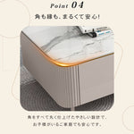 セラミック×パイン無垢材のセンターテーブル | 高級感あふれるリビングインテリア hjl-1205