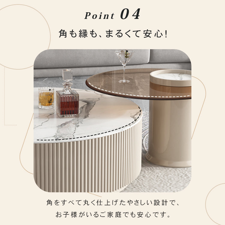 セラミック&パイン&強化ガラス製センターテーブル - モダンなデザインと耐久性 hjl-1209