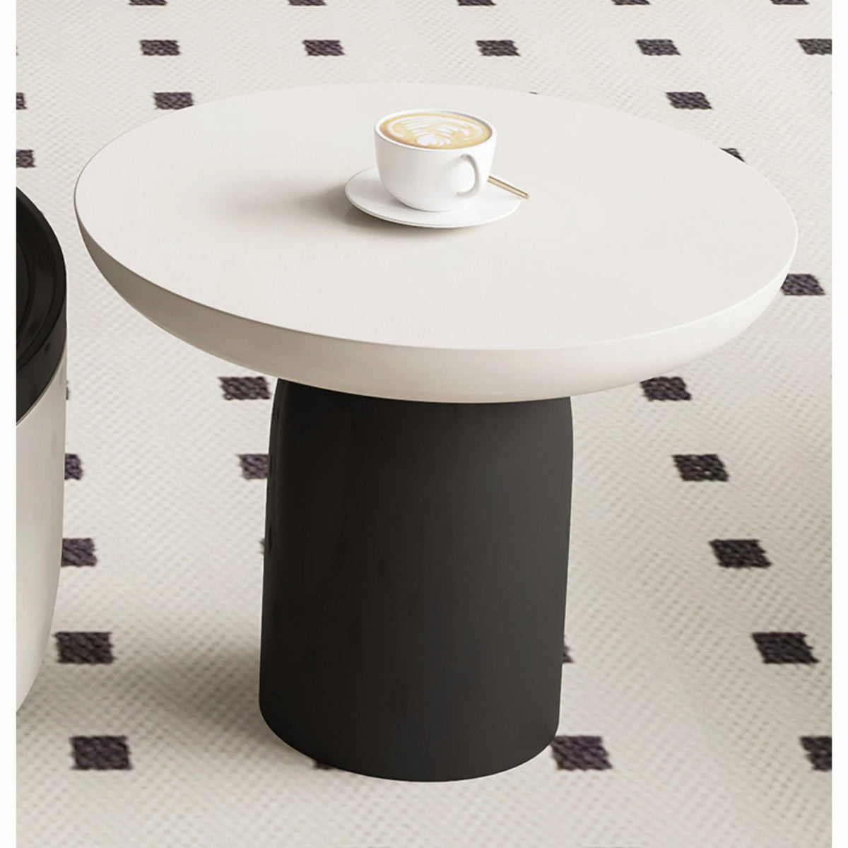 モダンデザイン パイン材 センターテーブル ラウンド型 収納付属 hjl-1876