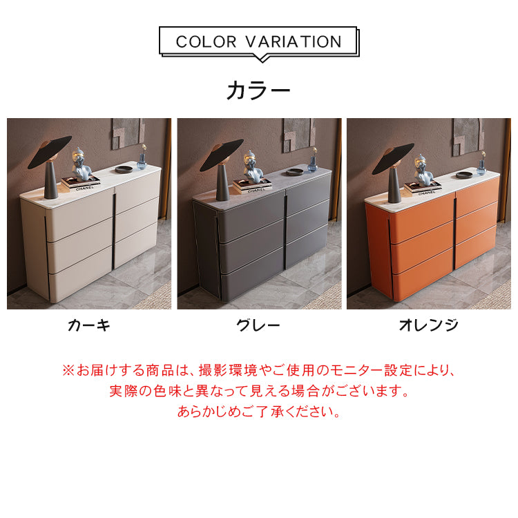 セラミック天板イタリアンモダンサイドボードサドルレザー調収納キャビネット hjl-2538