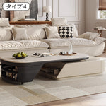 リビング用 伸縮式センターテーブル ミルキーカラー 小スペース向け 高級感 シンプルモダン hjl-5667