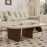 セラミック天板ローテーブル リビング用 収納付き ミニマルモダン ヴィンテージ風 hjl-5668