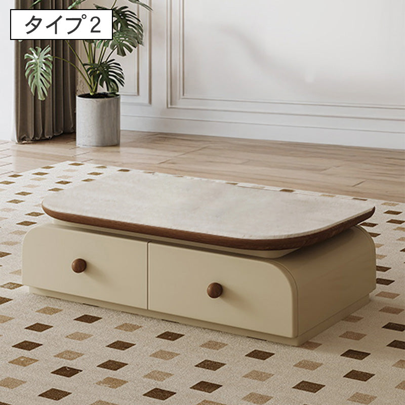 ウォールナット調 長方形ローテーブル 小型サイズ/リビング用 落ち着いた北欧風デザイン hjl-5670